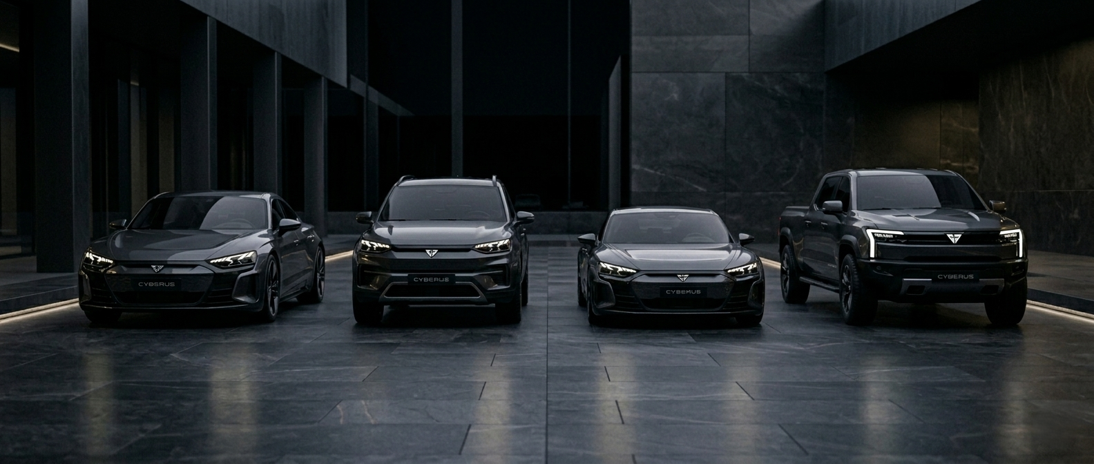 The CVR lineup — sedan, SUV, GT and pickup